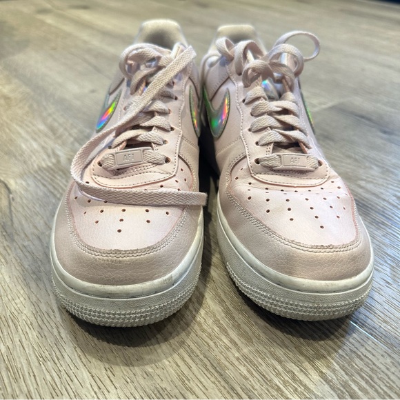 Nike Air Force 1 low pink  iridescent AF1 size 9 - Picture 3 of 10